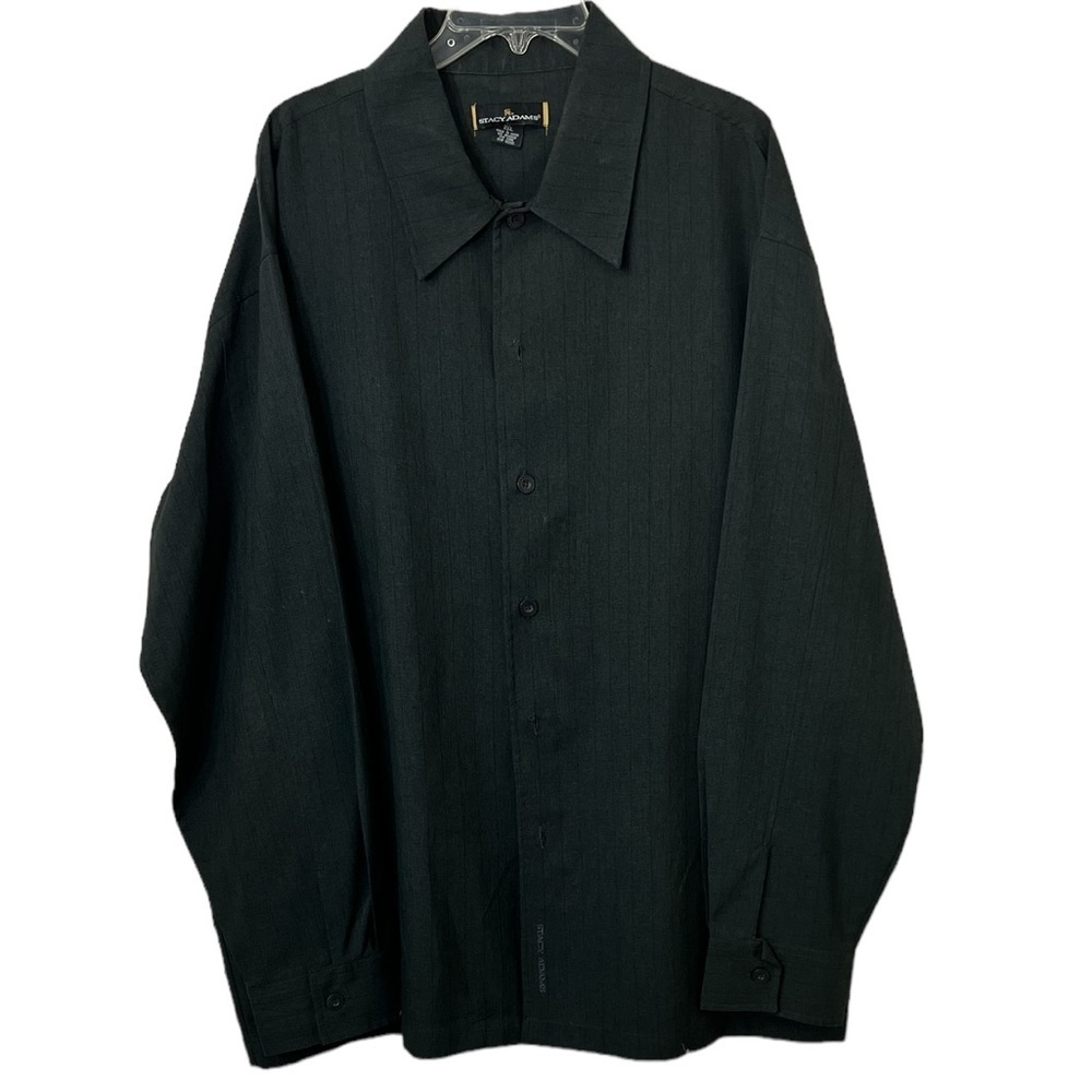 STACY ADAMS MENS CAUSAL DRESS SHIRT BOTTON DOWN CAUSAL OUTING☑️VEN50